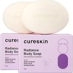 Cureskin Radiance Body Soap | For Pigmentation & Sun Damage with Alpha Arbutin, Kojic Acid and Ucuba Butter | Kojic Soap for Men & Women | Kojic Acid Soap for Skin Whitening | Soap Tan Removal, 75 g (Pack of 2)-19