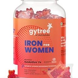 Gytree Iron Gummies for Women with W.H.O. Recommended SunActive Fe | Pregnancy Safe Clinically Proven Iron Supplement For Women | Boosts Haemoglobin & Body Immunity |Helps Treat Anaemia (Pack of 30)-25