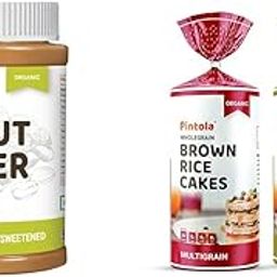 Pintola Combo - Organic Peanut Butter Crunchy 1kg + Rice Cakes (Unsalted & Multigrain) (Pack of 2) (130g x 2), 100% Roasted Peanuts butter, Unsweetened, Crunchy Nut Butter With Organic Rice Cakes-image-15