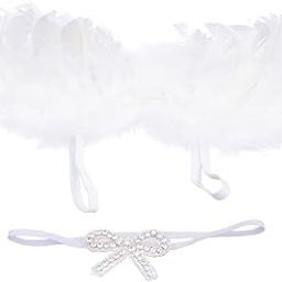 Magideal Newborn Baby Headband & Wing Costume Photo Prop Outfits Sets Decor Bowknot-image-6