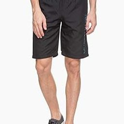 Men's New Basic Solid Regular Fit Short with Drawstring | 100% Polyester | Black | L Size-picture-6