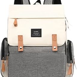 CALANDIS™ Diaper Bag Backpack for Mom Large Capacity with Changing Pad Travel Bag Beige and Gray | Diaper Bags | Diapering-picture-10