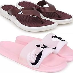 Combo Pack of 2 Slipper/Flip Flops/Slides/Clogs/Sandals for Women (V-Triangle Vs Dolphin)-image-37