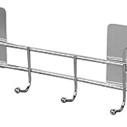 XENOTY Multi-Functional Self Adhesive No Drilling Wall Hook Hanger Stainless Steel Hook Hanger Rack Bathroom Towel Rail Utensil Rack Kitchen Hanger Hooks (Pack of 1, Steel Hook Hanger)-28