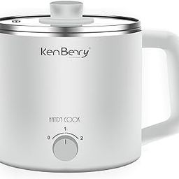 KenBerry Handy Cook Multipurpose Stainless Steel Electric Kettle | Multi Kettle | Multi Cooker | Travel Kettle | Boil Water, Baby/Infant Food, Instant Food, Maggie, Tea (600W, 1.65 L, Steel/White)-5