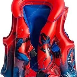SHAKTISM Kids Swimming Life Jacket, PVC Inflatable Safety Vest, 17x17Inch, Blue, Ages 3-6 Years (Random Design 1Pc)-image-22