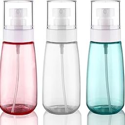 Lyrovo Travel Spray Bottle TSA Approved 100ml 3 Pack Leak Proof Fine Mist Empty Plastic Refillable Spray Bottle for Perfume Essential Oils Toners Rose Water Cosmetics (3 Color, 100ml)-42