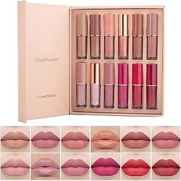 TopFinder® Nude Lipstick Set | Liquid Lipstick Combo Set | 12PCS Matte Lipsticks For Women Waterproof| Long-Lasting & Non-Transfer Lip Oil Shades | Liquid Lipstick Combo Pack |-image-99