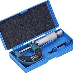 Respicefinem 0-25 Vernier Micrometer Micrometers 15. 0×9. 0×5. 0 0 25Mm 0. 01Mm Micrometer Guage Thread Scale Outside Micrometer Measurement Tool Machinist Tool with Carry Box-image-35