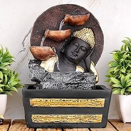 Global Grabbers Polyresin Table Top Indoor Outdoor Water Fountain with LED Lights for Home Decor Decoration Showpiece Gift Gifting Items-GOL_BRO-S1-(0)-image-93