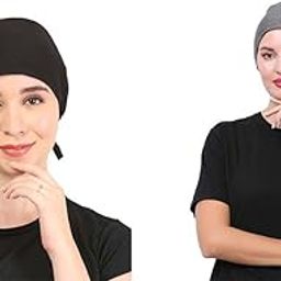 Pack Of-2 Pure Cotton Plain Muslim Women & Girls Under Hijab Cap-4