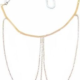 FASHIONS Gold Plated Rhinestone Leg Thigh Chain Boho Layered Tassel Leg Chains Nightclub Beach Body Chain Jewellery For Women Girls-image-11