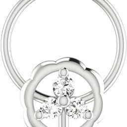 14Kt White Gold Stud Nosering AVNO284WB-54