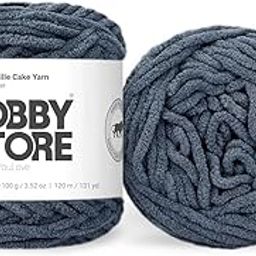 Hobby Store Bulky Chenille Yarn – Velvet Plush Yarn for Crochet & Knitting Scarves, Blankets and Squishy Amigurumi Toys (1 ball/100 g) – Smoky Blue 59110 | Magic Needles-image-55