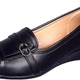 Women's Black Elegant Fashionable Platform Formal Bellies Shoes-picture-14