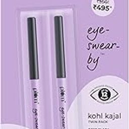 Plum Eye-Swear-By Kohl Kajal Combo | Set of 2 | Deep Black | Creamy Smooth | Smudge-Proof | Waterproof | Retractable Pencil | Vegan & Cruelty-Free-43