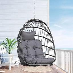 CARTNOVA‚Relaxing Hanging Egg Chair Swing - Foldable Indoor/Outdoor Patio Chair, 300lb Weight Capacity, for Cozy Relaxation and Comfort-image-48