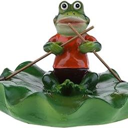 Artificial Lotus Leaf Frog Water Floating Ornament Pond Decoration Rowing-image-34