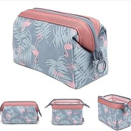 Light Blue : Makeup Bag/Travel Cosmetic Bags/Brush Pouch Toiletry Kit Fashion Women Jewelry Organizer with YKK Zipper Electronics Accessories Hard Drive Carry Case Portable Cube Purse (Light Blue)-image-28