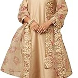 Women's Kurta Pant Set with Embroidered Organza Dupatta | Viscose,Rayon-picture-6