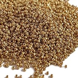 The Design Cart Uni-Gold Round Rocailles/Glass Seed Beads (11/0-2.0 mm, 100 Grams), for Jewellery Making, Beading, Embroidery, Art and Craft-picture-19