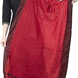 Women's Floral Cotton Dupatta (ARS031_Dark Red_Free Size)-picture-14