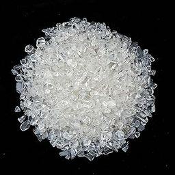 HindCraft Clear Quartz Tumbled Chips Stone Crushed Crystal Quartz Stones Natural Rocks Healing for Aquarium Vases Crystal Chips Plants Decoration Fountain Flower Pot Wishing Bottles (500 Gram)-image-59