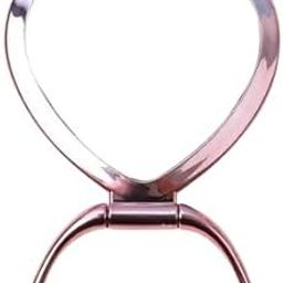 BANIRA Makeup Mirror Double Sided Vanity Mirror Table top Vanity Mirror Compact Folding Mirror Small Mirror for Desk Hand held Mirrors Plastic Light Office Full Length Mirror (Rose Gold) (Heart)-32