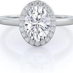 Pure 925 Sterling Silver 2 Ct.Zirconia Oval Halo Ring for women in 18k Gold Plated, Best gift for her on Birthday, Anniversary, Valentines-image-30