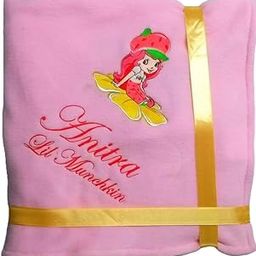 TurtleLittle, Fleece, Baby Princess Personalised 6 to 13 yrs Kids AC Blanket(4'x 6' ft, Pink)-image-81