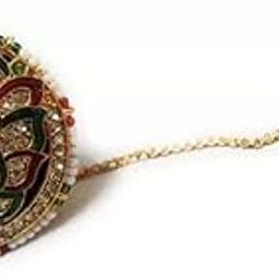 Traditional Rajasthani goldan multi Maang Tikka borla for Women and Girls-image-10