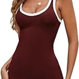 Women's Black Bodycon One Piece Dress – Sleeveless Scoop Neck Mini Dress for Short Girls & Party | Slim Fit, High Stretch, Casual & Stylish-image-2