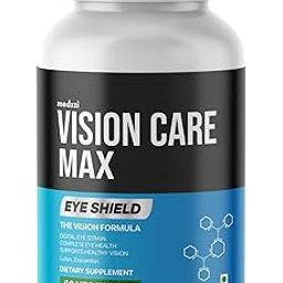 medzzi Vision Care Max Eye Health Tablets | Lutein, Zeaxanthin, Vitamin A & Zinc – Eye Care Supplement for Digital Eye Strain, Healthy Vision | 60 Veg Tablets-image-32