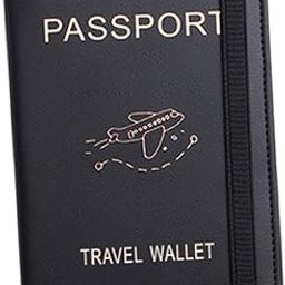 atorse Family Passports Holder Premium Travel Essentials for Family Vacation PU Case Black-picture-34
