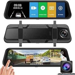Mania Electro Dual Dash Camera 1080P Full HD 9.66 IPS LED Screen Front & Rear Reverse View 170° Wide Angle Loop and Voice Recording G-Sensor Mirror Display Car DVR Cam (Pack of 1)-image-27