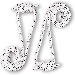 ABB Ropes & Niwars Yoga Rope, Durable & Comfortable Cotton Yoga Rope for Stretching, Asanas, Support, and Flexibility Ideal for Yoga Practice & Fitness, White - 12MM Short-picture-10