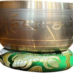 Tibetan Singing Bowl Set with Striker and Cushion, Meditation Bowl with Etched Design, Traditional Buddhist Sound Bowl-image-74