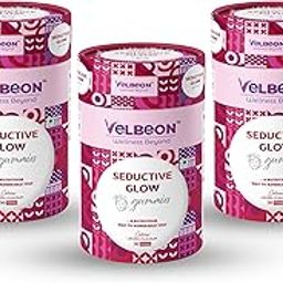 Velbeon Seductive Glow Gummies, Glutathione Gummies with Vitamin C for Radiant Skin Tone, Skin Brightening Gummies with Hyaluronic Acid & Folic Acid to Support Healthier Skin, Pack of 3 X 30 Gummies-image-29