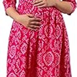 henal Women's Rayon A-Line Maternity Feeding Kurti with Zippers-picture-21