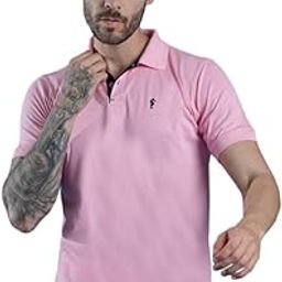 Men's Dryfit Micro Polyester Textured Structured Polo Neck Activewear Half Sleeves Casual T-Shirt-image-21