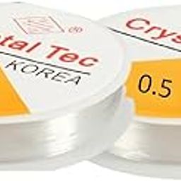 0.5 mm 12.8 Meter Clear Elastic Wire Transparent Strong Stretchy Beading Rope Cord String Flexible Thread for Jewellery Making/Earring/Necklace/Bracelet/Art DIY & Other Crafts (2, 0.5)-image-68
