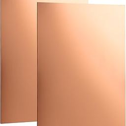2Pcs Pure Copper Sheet 8 x 12 Inch 24 Gauge/0.5mm Metal Copper Plate Film Attached Copper Plates for Crafts, Jewelry, Repair, Electrical, Industry-image-54