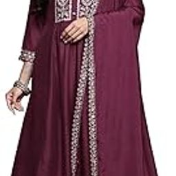 Women's Yoke Design Silk Blend Anarkali Kurta With Palazzos & Dupatta-1