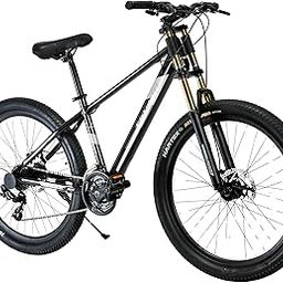 FitTrip Super Dominator 26T MTB | 21 SPD Shimano Gearset | Dual Crown Suspension | Jak 7 Dual Disk Brakes | Unisex (Dark Edition)-image-32