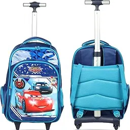 novex Disney Racing Car School Backpack for Kids |16 Inch Blue Bag with 2 Main Compartments | Kid Waterproof Carry-on Unique & Lightweight | Backpacks for Tuition, School, Picnic - Everyday Use-picture-17