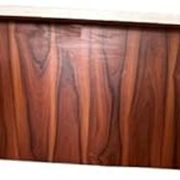 Modern Shop Counter Real plybord with Wooden sunmica Panel Front, White Side Panels, Storage Cabinet Plywood Safe with Lock-28