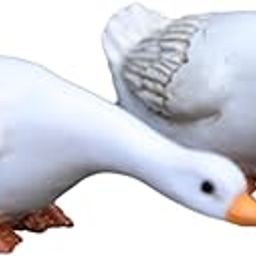 MYADDICTION Cute Resin Duck Statue Crafts Outdoor Duck Sculpture for Bedroom Patio Lawn-image-56