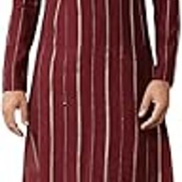Men's Long Sleeve Mandarin Collar Side Slit Sequins Embroidered Pure Chanderi Silk Straight Kurta with Pyjama-13