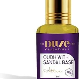 Duze Natural Oudh Attar Sandal Base Alcohol Free, Unique And Long Lasting With Roller 12 Ml (12 ML)-picture-39