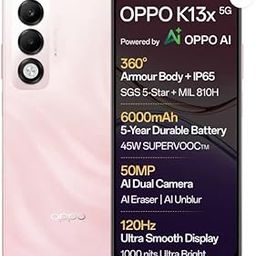 OPPO K13x 5G 6000mAh and 45W SUPERVOOC Charger & AI (Sunset Peach, 128 GB) (4 GB RAM)-image-37